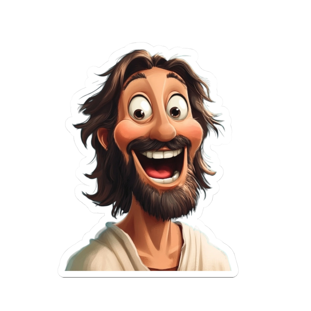 Smiling Jesus Stickers