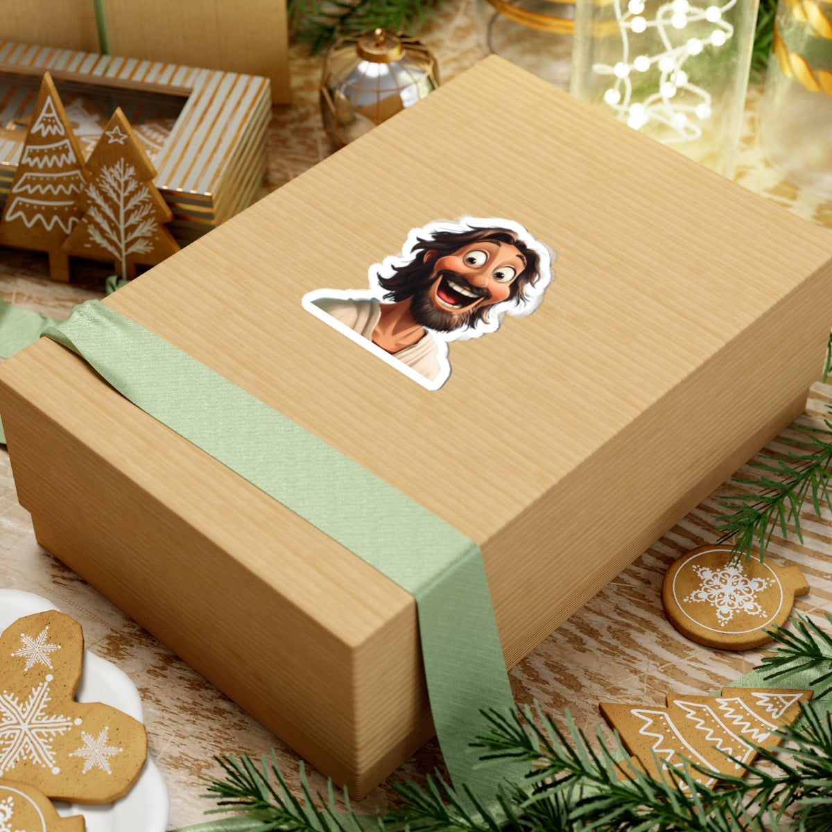 Smiling Jesus Stickers
