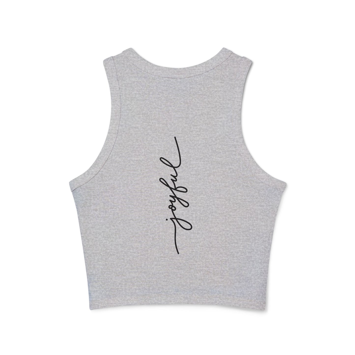 "Joyful" Rib Racer Tank Top