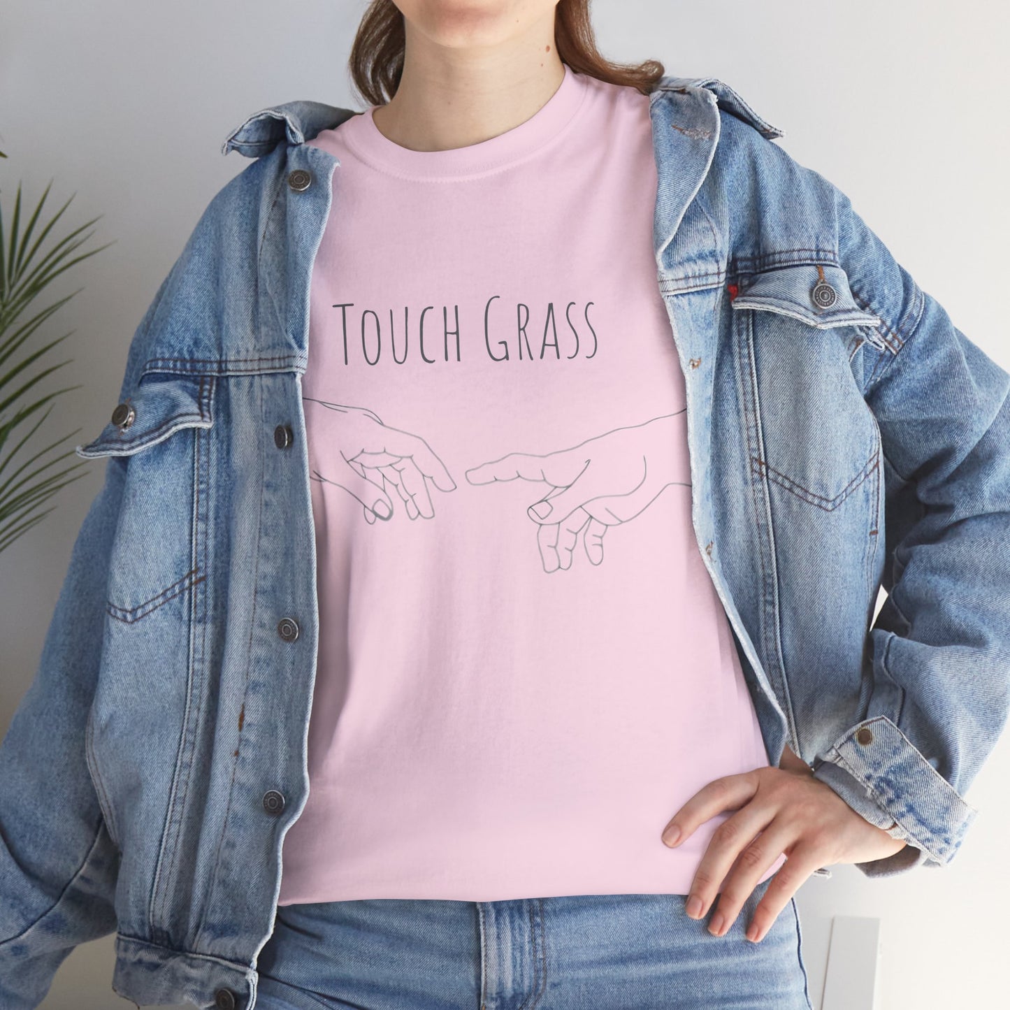 "Touch Grass" Minimalist Cotton Tee