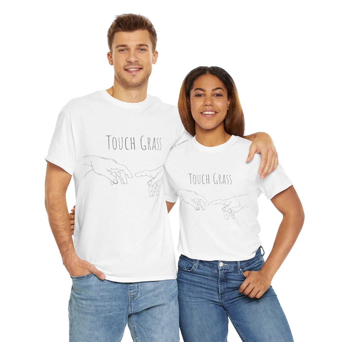 "Touch Grass" Minimalist Cotton Tee