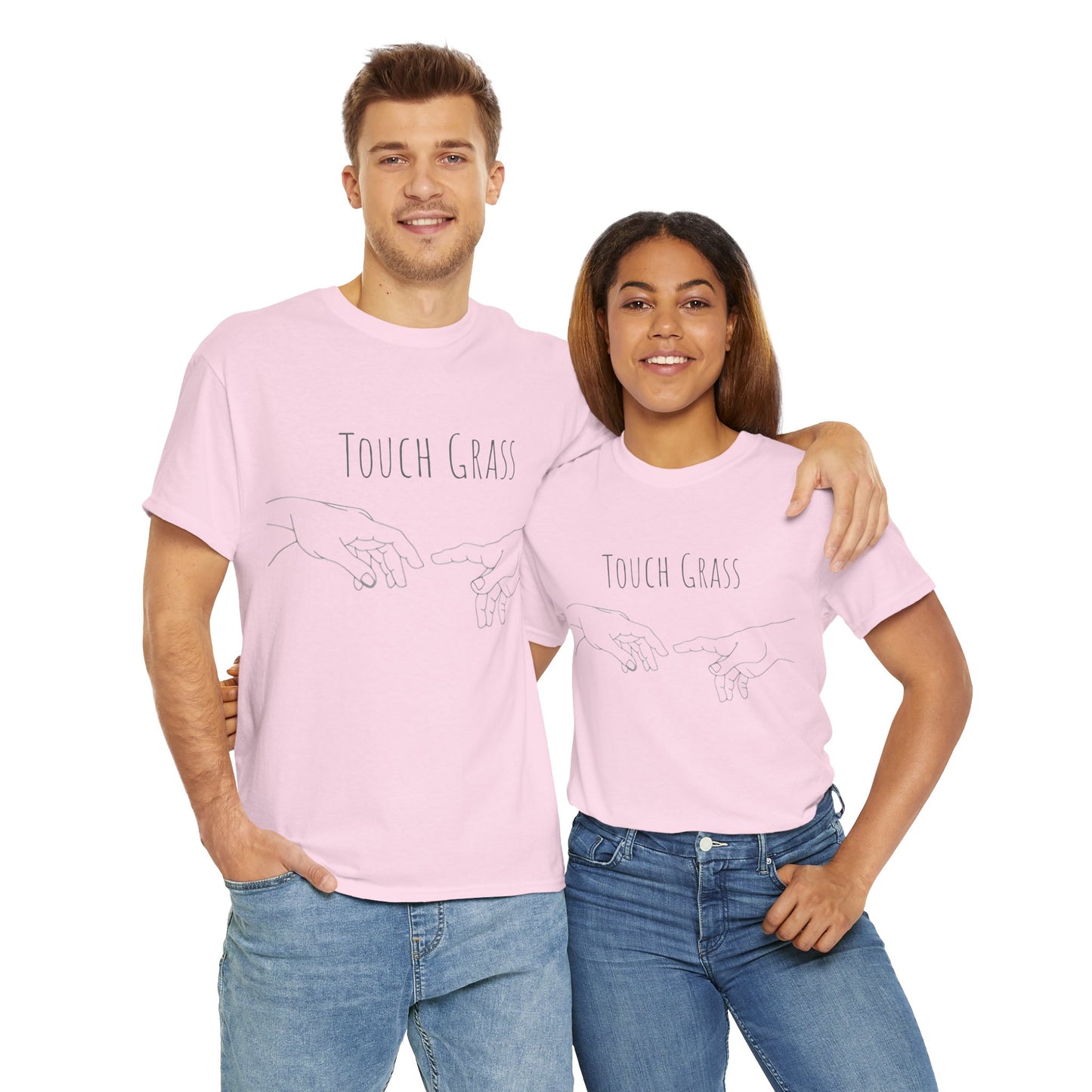 "Touch Grass" Minimalist Cotton Tee