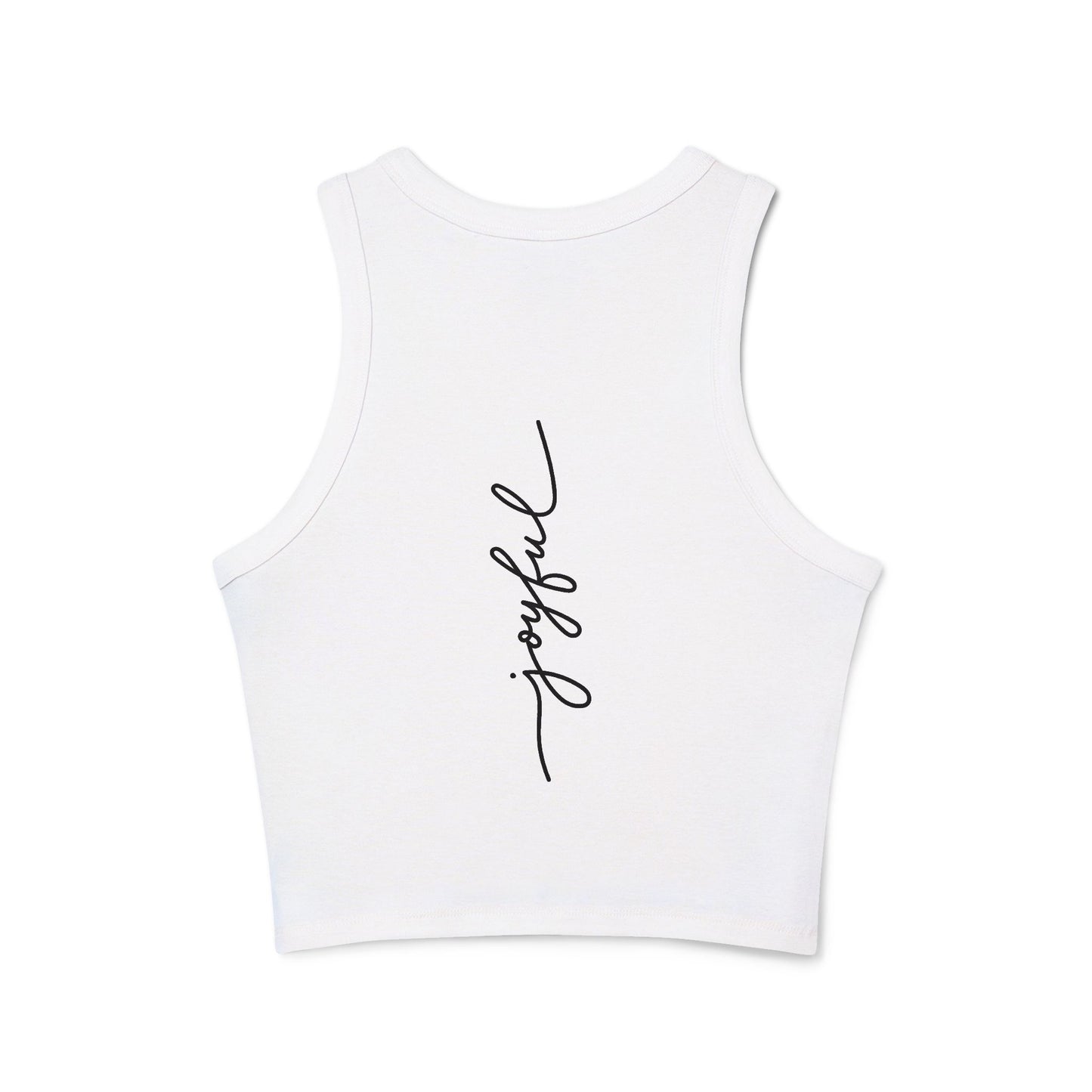 "Joyful" Rib Racer Tank Top