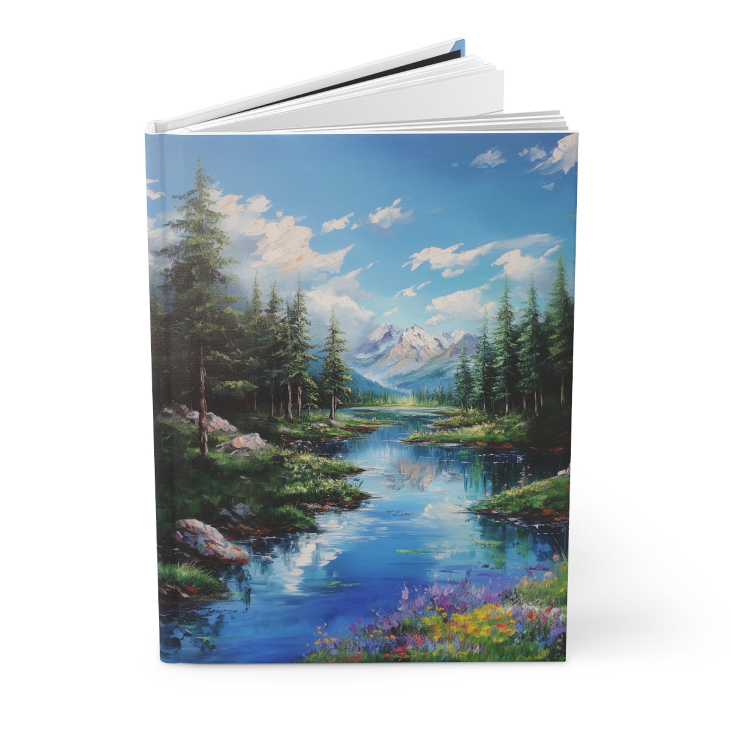 Oil Painting Mountains Notebook