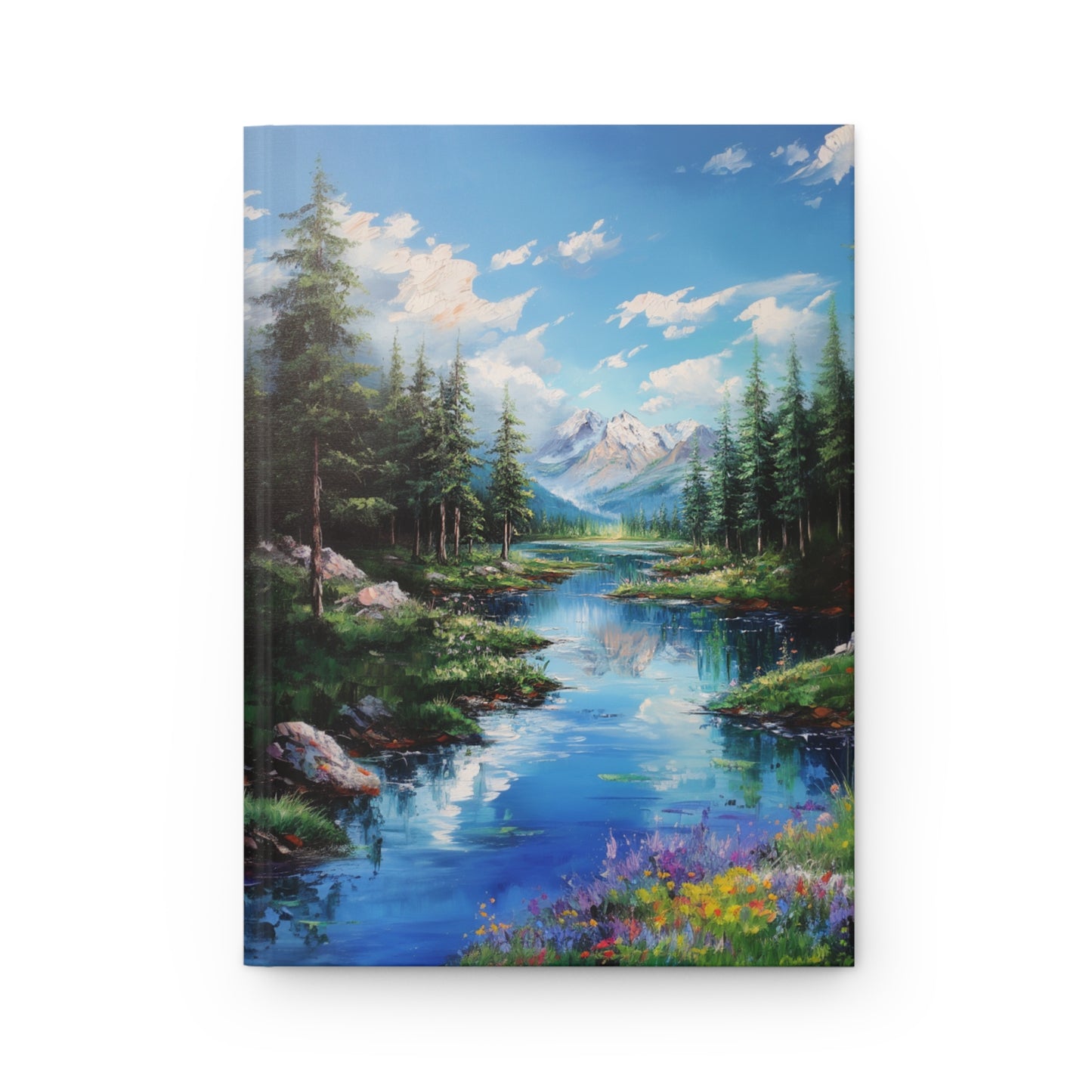 Oil Painting Mountains Notebook