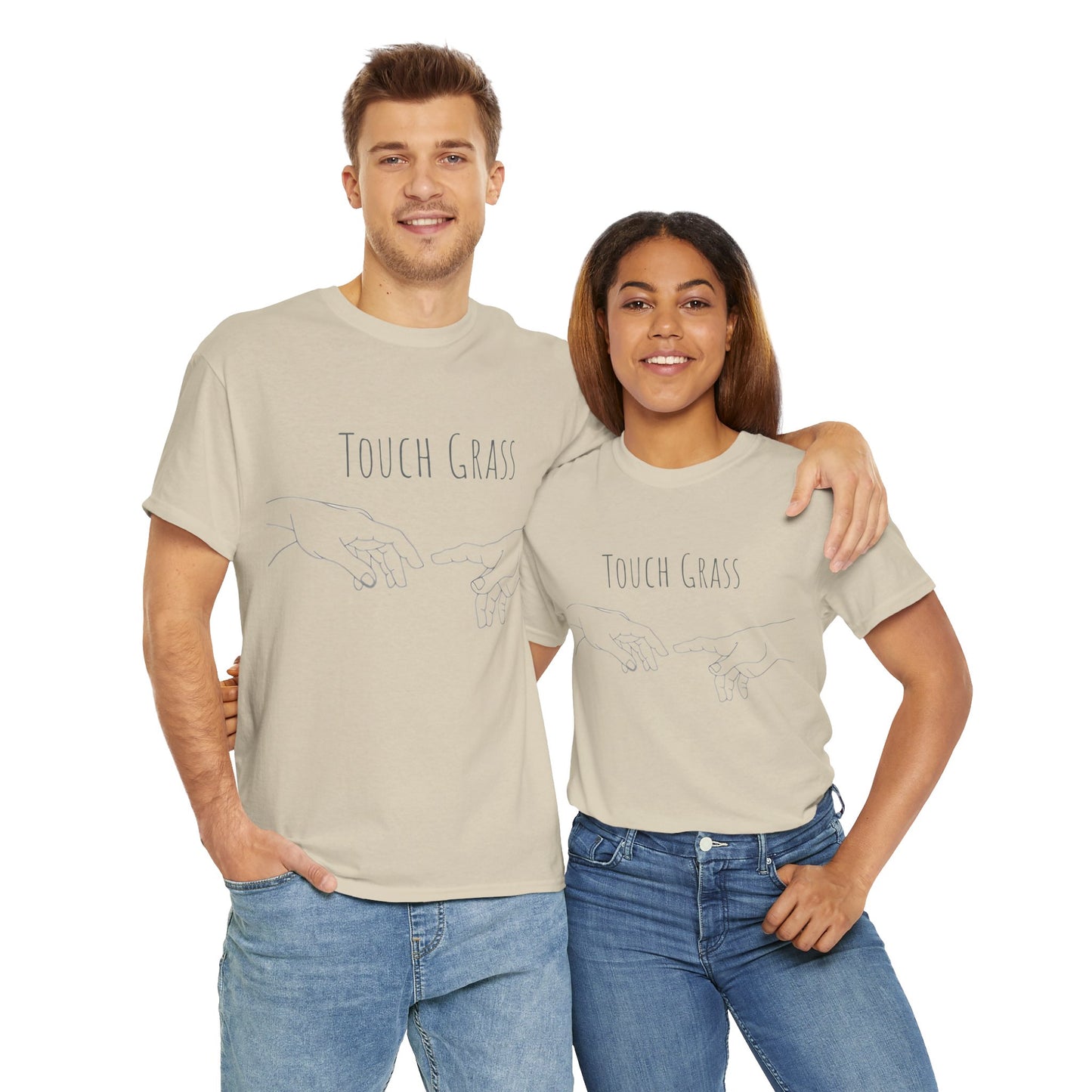 "Touch Grass" Minimalist Cotton Tee