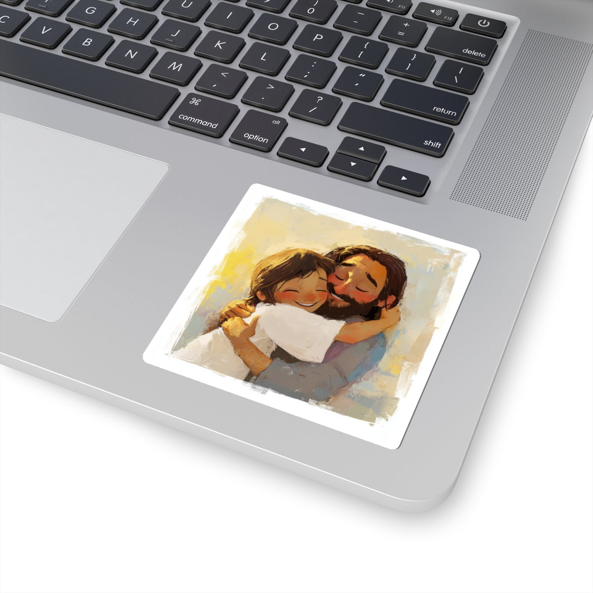 Jesus Hugging Burnette 3"x 3"