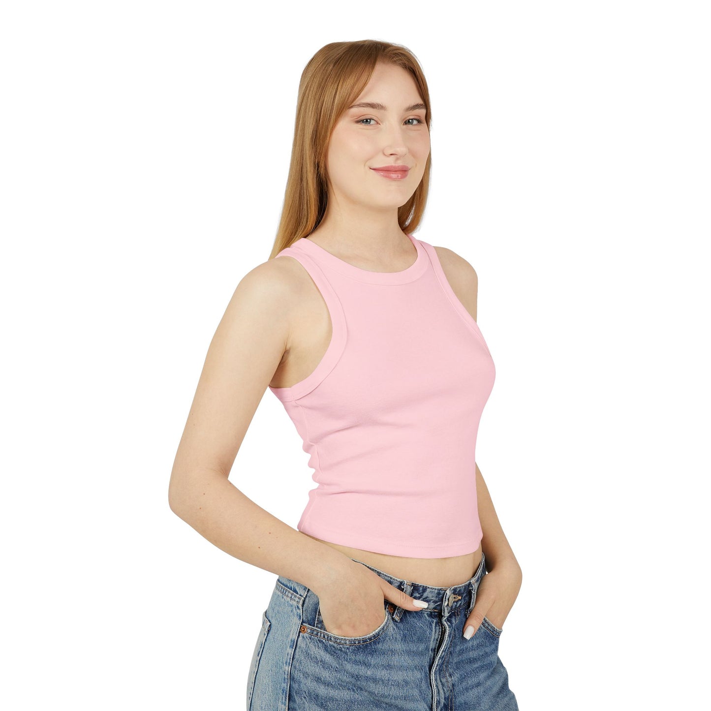 "Joyful" Rib Racer Tank Top