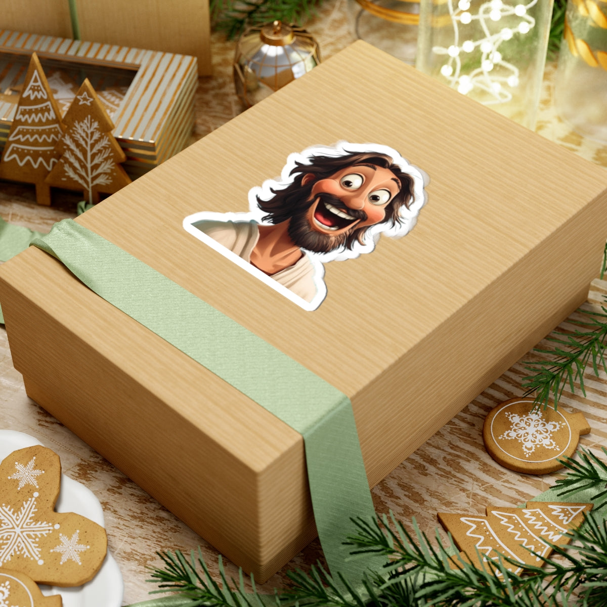 Smiling Jesus Stickers