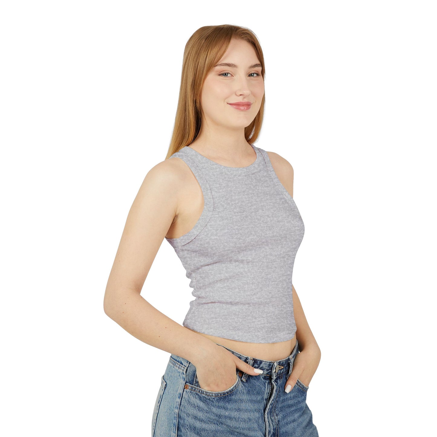 "Joyful" Rib Racer Tank Top