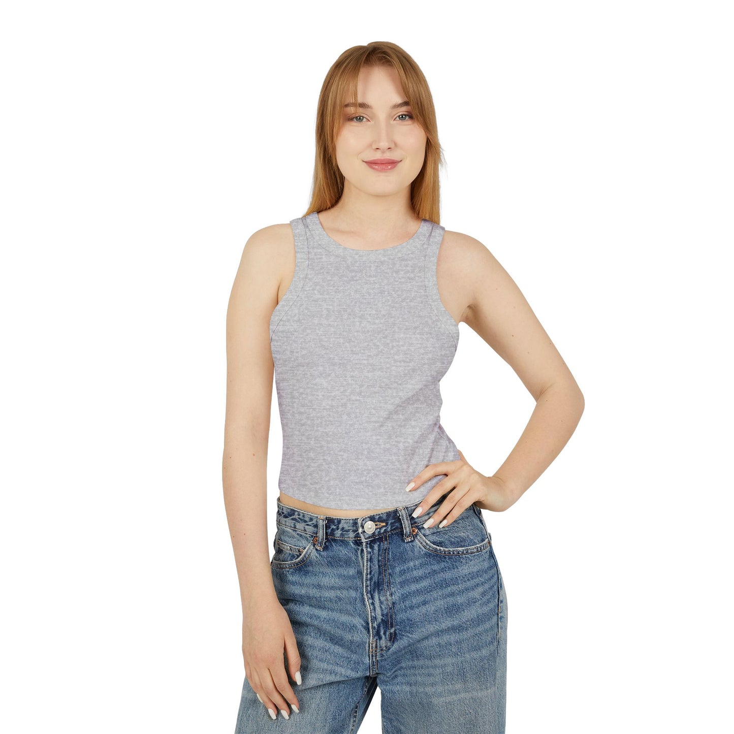 "Joyful" Rib Racer Tank Top