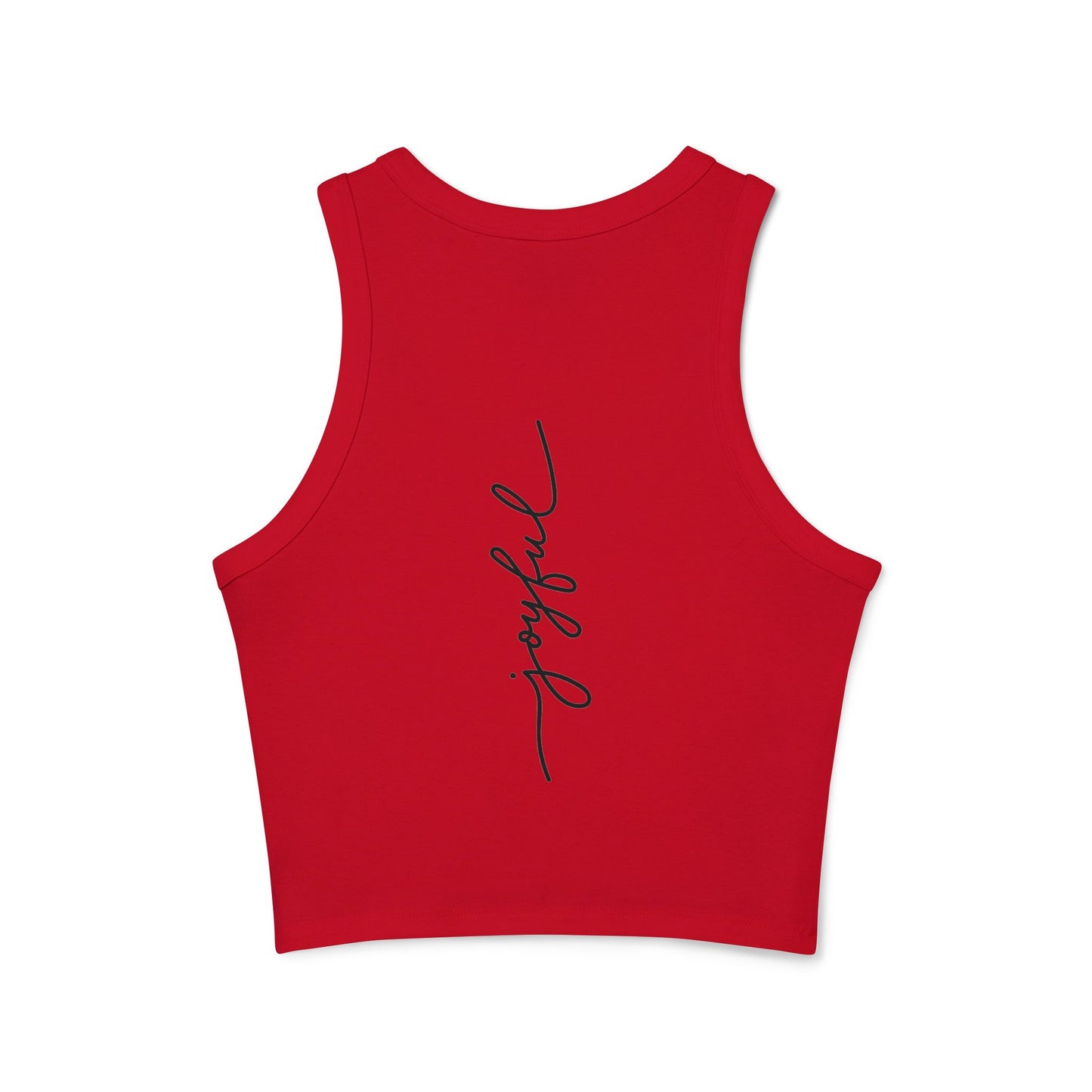 "Joyful" Rib Racer Tank Top