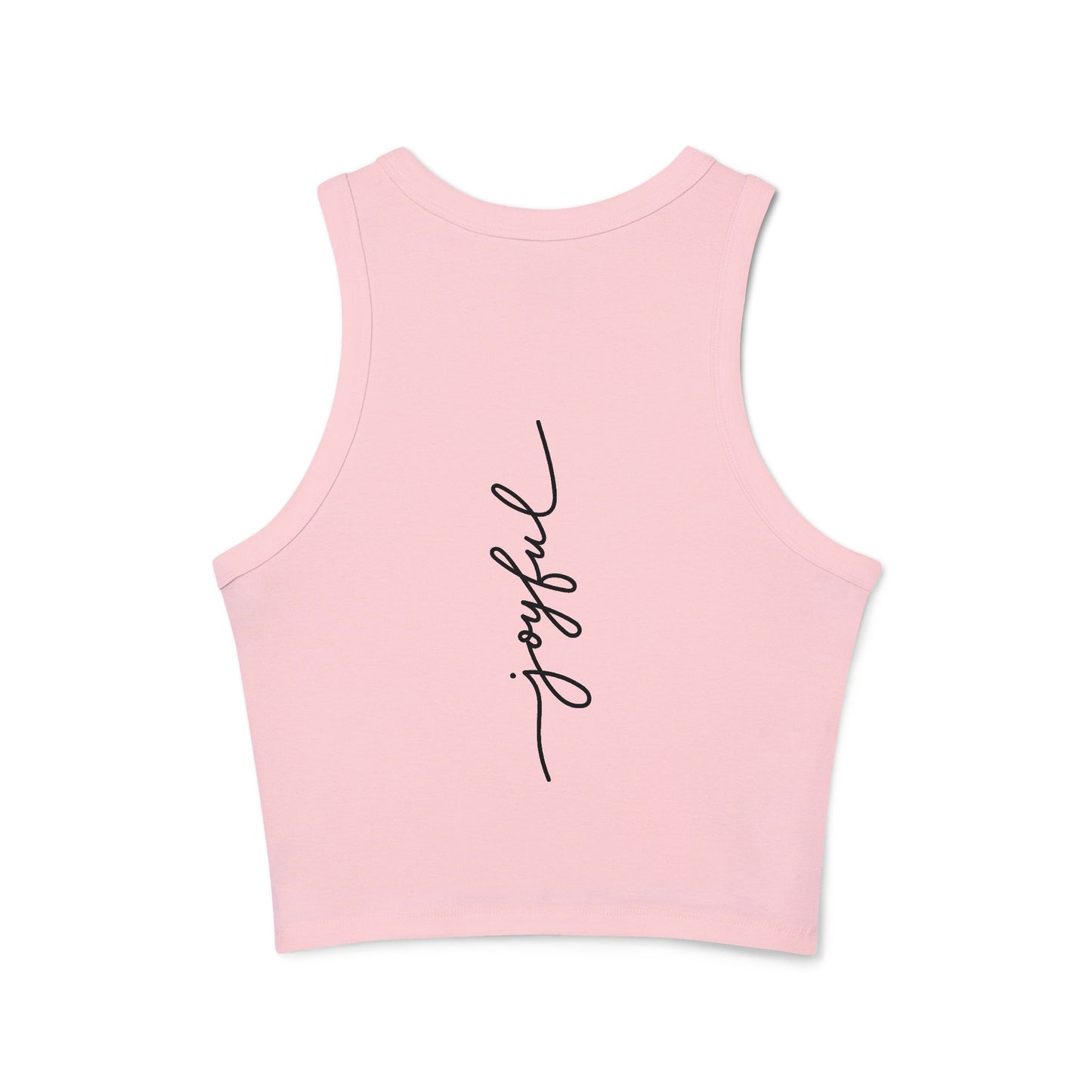 "Joyful" Rib Racer Tank Top