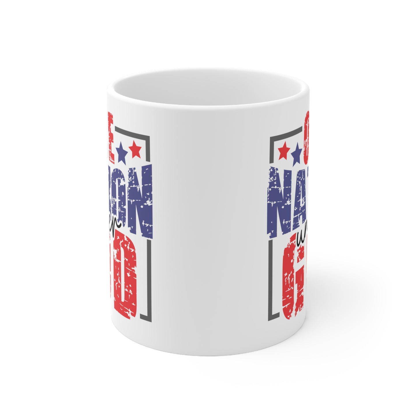 "One Nation Under God" - Ceramic Mug, 11oz