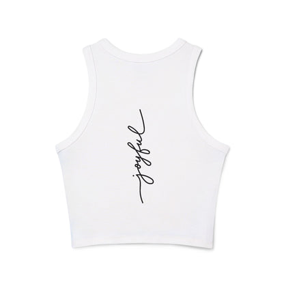 "Joyful" Rib Racer Tank Top
