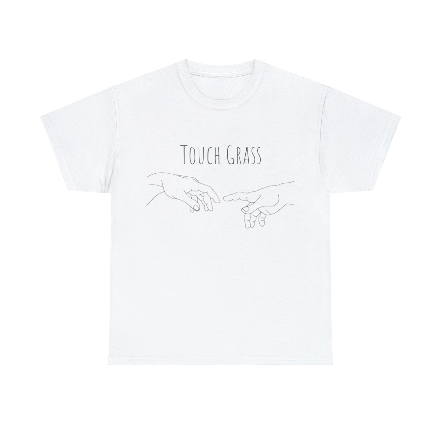 "Touch Grass" - Unisex Cotton Tee - Minimalist