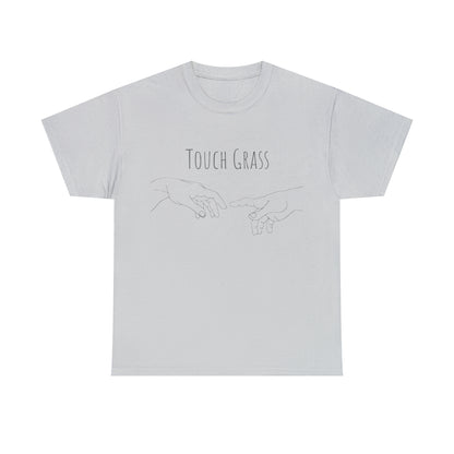 "Touch Grass" - Unisex Cotton Tee - Minimalist