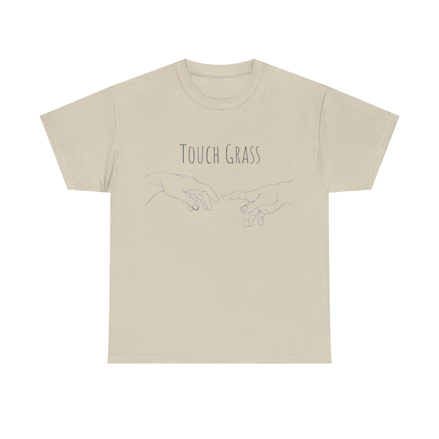 "Touch Grass" - Unisex Cotton Tee - Minimalist