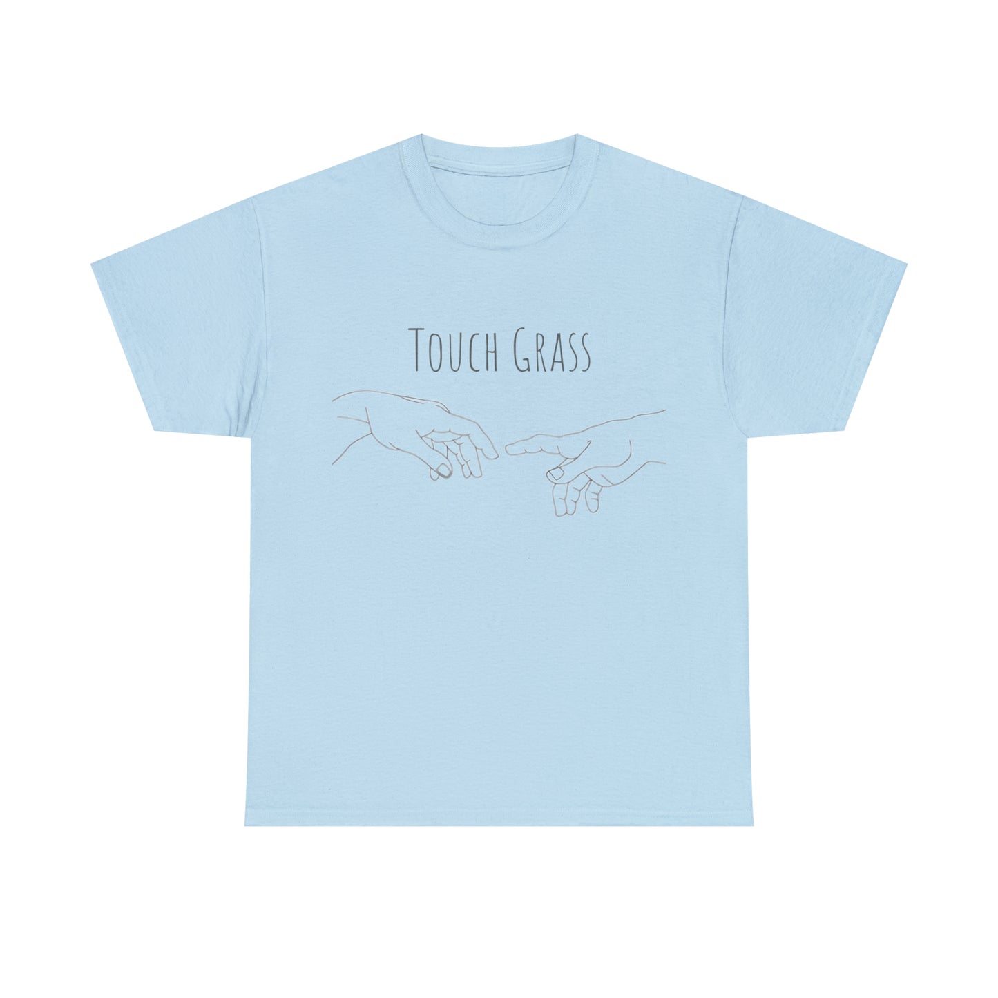 "Touch Grass" - Unisex Cotton Tee - Minimalist