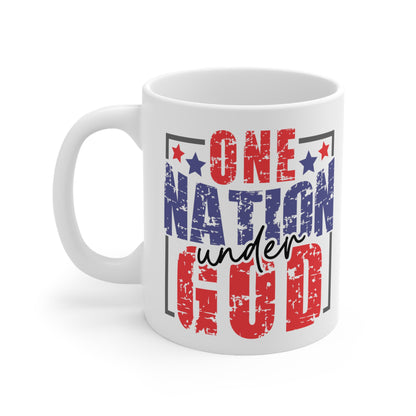 "One Nation Under God" - Ceramic Mug, 11oz