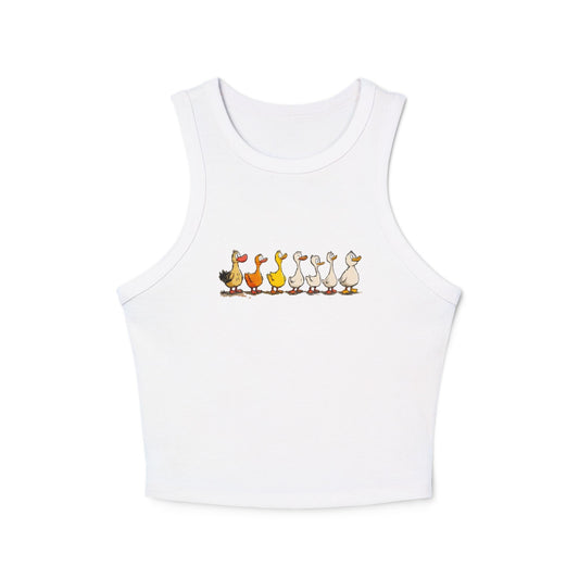 Ducks In A Row - Rib Racer Tank Top