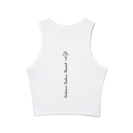 "Redeemer Yeshua Messiah" Rib Racer Tank Top