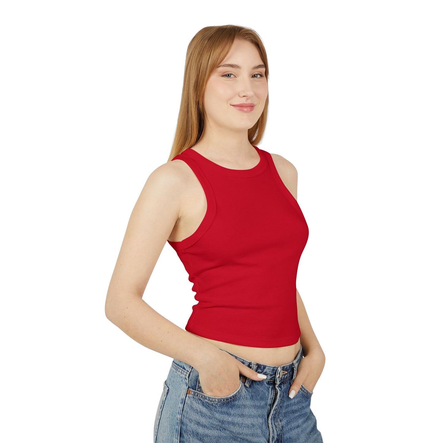 "Joyful" Rib Racer Tank Top