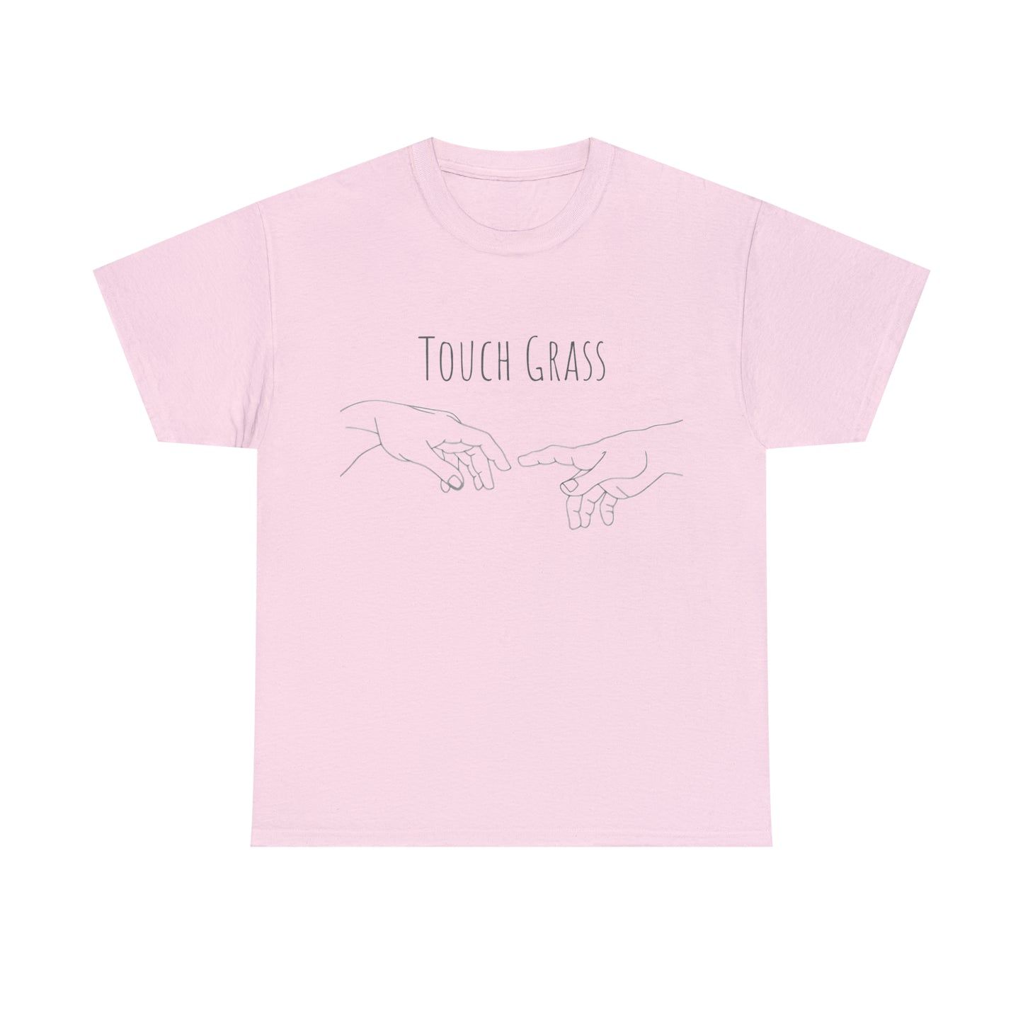 "Touch Grass" - Unisex Cotton Tee - Minimalist