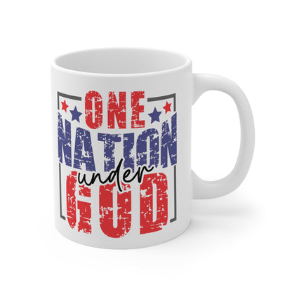 "One Nation Under God" - Ceramic Mug, 11oz